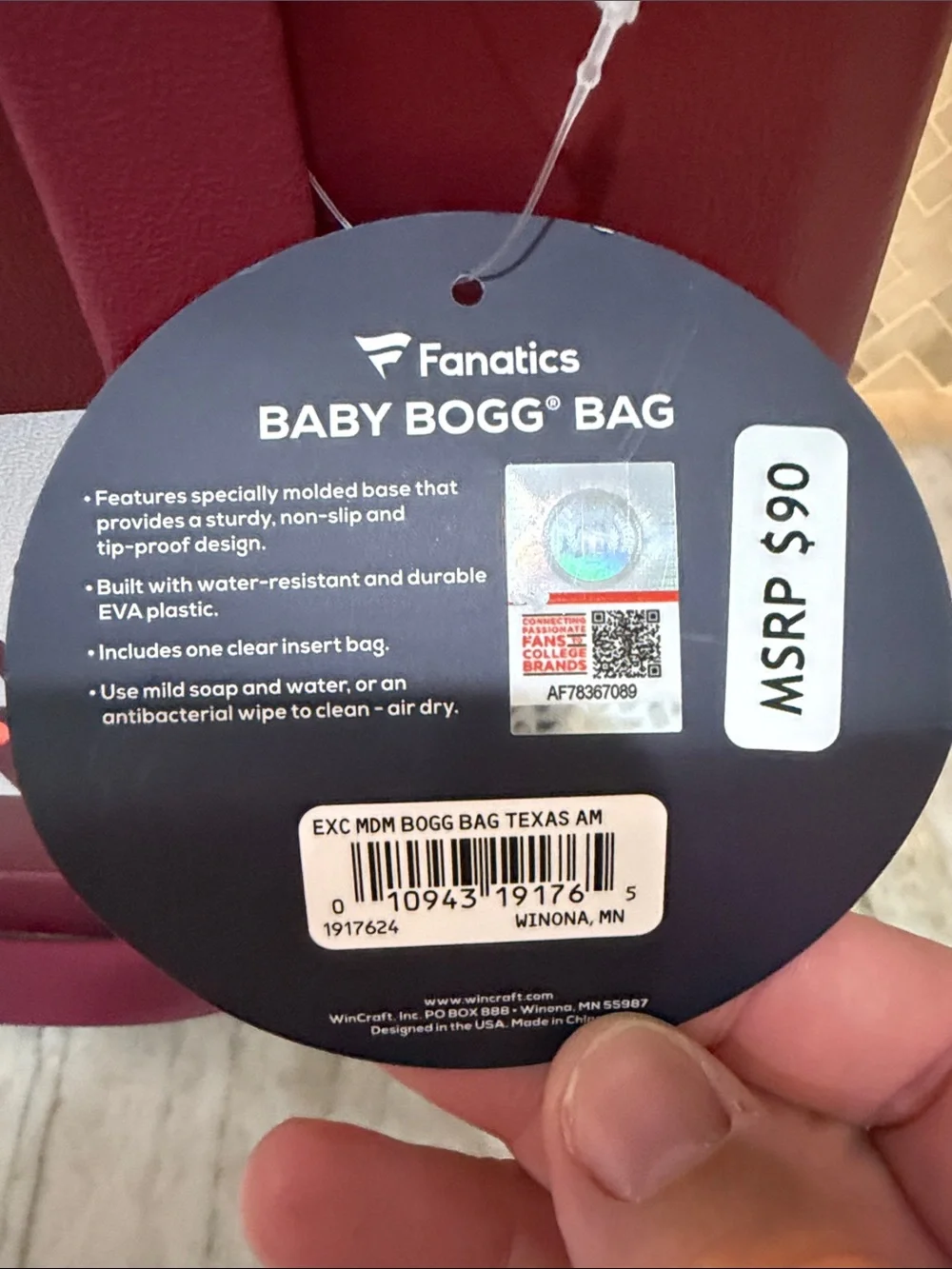 BOGG BAG BABY Texas A&M NWT